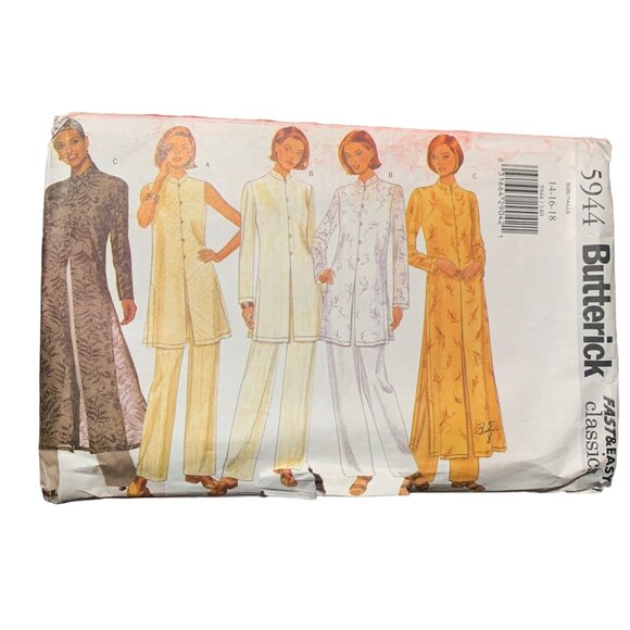 Butterick 5944 Sewing Pattern Misses Tunic Duster Jacket Pants Sizes 14-18 - Picture 1 of 2